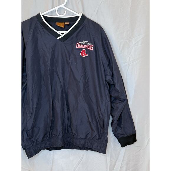 Harriton Champions 2007 WS Boston Red Sox Windbreaker Jacket Size L MLB Pullover - Picture 2 of 6